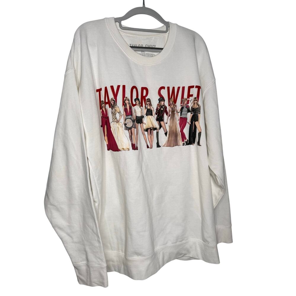 Taylor Swift Lover Eras white crewneck sweater